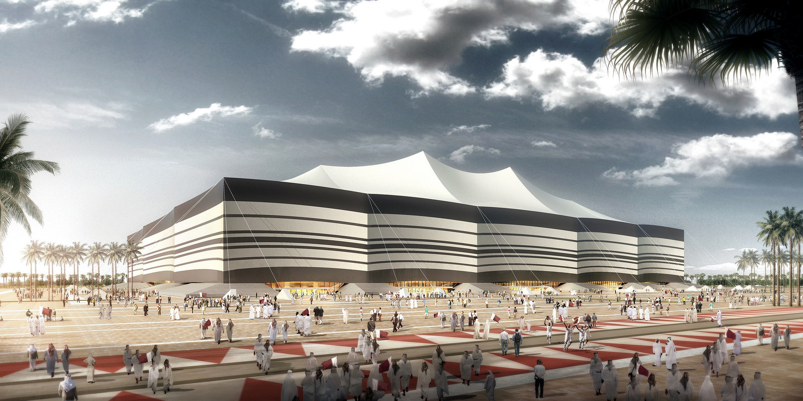 <p>Stadion Al Bayt w Al Khor, Qatar</p>
